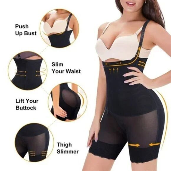 WOMEN'S Waist Trainer Bodysuit, Butt Lifter Panty - Picture 4 of 7